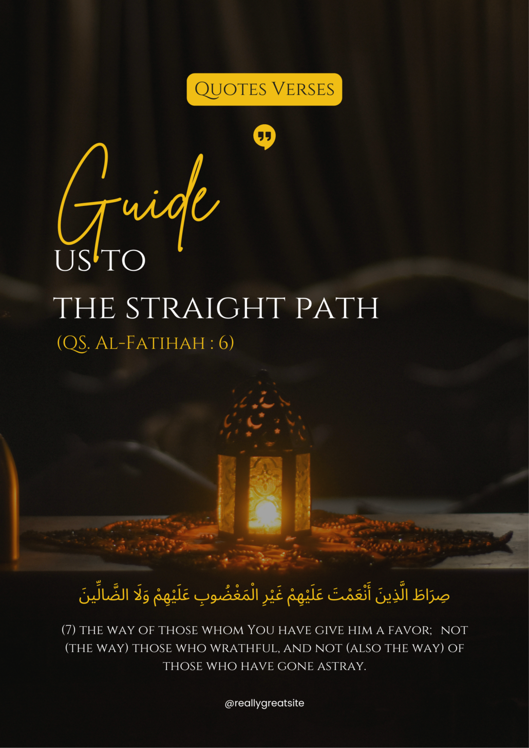 black yellow modern design for quran printable poster